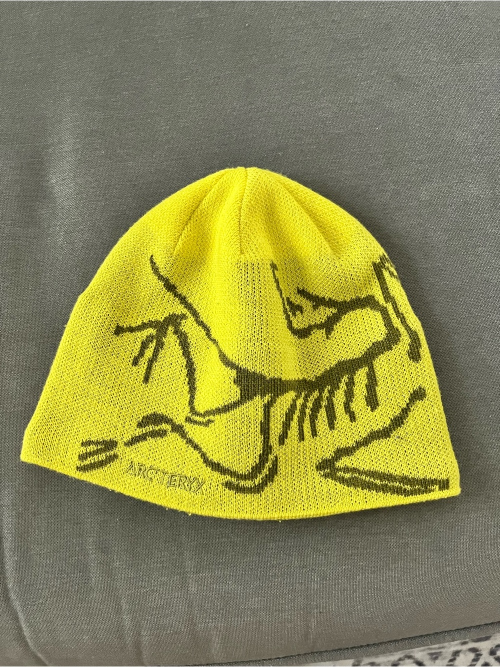 Arc'teryx Bright Yellow/ green Beanie with Black Logo Sketch